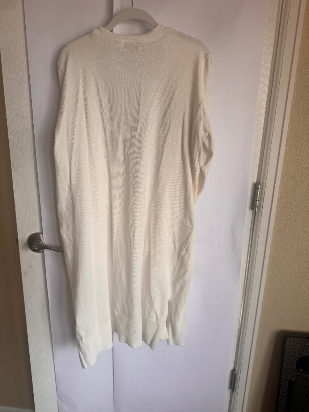 Nine West White Open Front Cardigan XL with Pockets - Picture 5 of 5